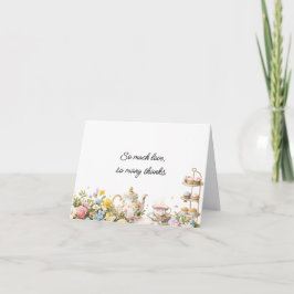 Floral Tea Party Bridal Shower Thank You Card  Dankeskarte