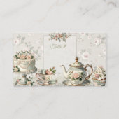 Floral Tea Party Table Numbers & Place Cards Platzkarte (Vorderseite)