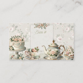 Floral Tea Party Table Numbers & Place Cards Platzkarte