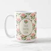 Floral Teacher Appreciation Mug | Custom Name Kaffeetasse (Links)