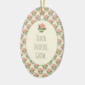 Floral Teacher Appreciation Ornament | Custom Name (Links)
