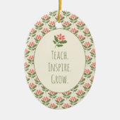 Floral Teacher Appreciation Ornament | Custom Name (Vorne)