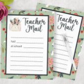 Floral Teacher Mail Notizblock