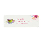 Floral Teacup Address Labels (Vorne)