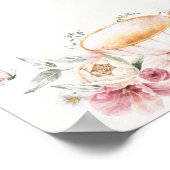 Floral Teacup Bridal Teezeichen Poster (Ecke)