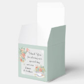Floral Teacup Elegante Custom Vielen Dank Nachrich Geschenkschachtel (Geöffnet)