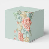 Floral Teacup Elegante Custom Vielen Dank Nachrich Geschenkschachtel (Rückseite)