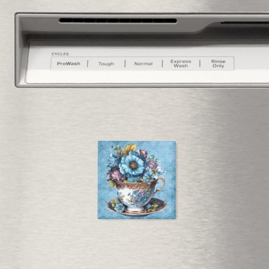 Floral Teacup Kühlschrank Magnet (In Situ (Geschirrspüler))