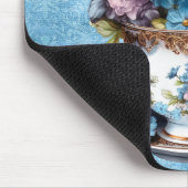 Floral Teacup Mouse Pad Mousepad (Ecke)