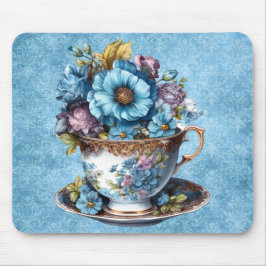 Floral Teacup Mouse Pad Mousepad