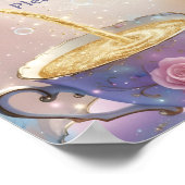 Floral Teacup & Teapot - Pastel Elegant Tea Party Poster (Ecke)