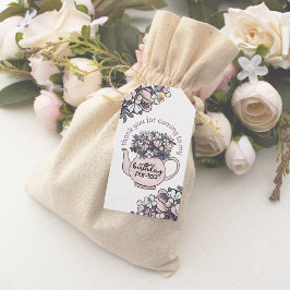 Floral Teapot Girls Geburtstag Vielen Dank Geschenkanhänger