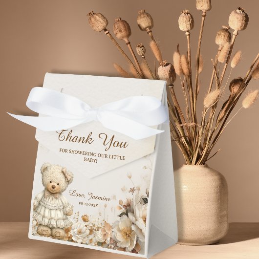 Floral Teddy Bear Baby Showbox Geschenkschachtel