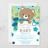  Floral Teddy Bear Baby Shower Invitation Neutral  Einladung