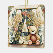 FLoral Teddy Bear Brief A Keramikornament (Links)