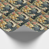 FLoral Teddy Bear Brief C Geschenkpapier (Ecke)