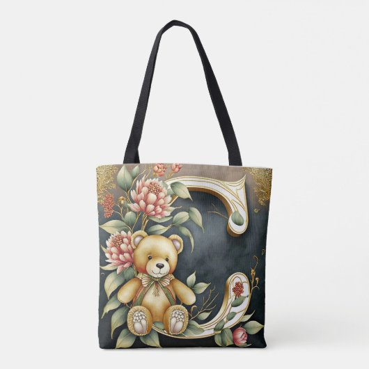 FLoral Teddy Bear Brief C Tasche (Rückseite)