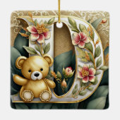 FLoral Teddy Bear Brief D Keramikornament (Rückseite)