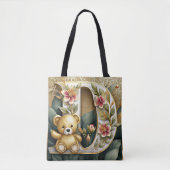 FLoral Teddy Bear Brief D Tasche (Vorderseite)