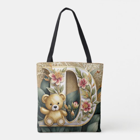 FLoral Teddy Bear Brief D Tasche (Rückseite)