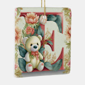 FLoral Teddy Bear Brief E Keramikornament (Rechts)