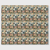 FLoral Teddy Bear Brief F Geschenkpapier (Flach)