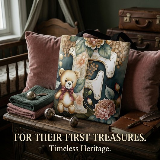 FLoral Teddy Bear Brief F Tasche