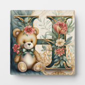FLoral Teddy Bear Brief H Fotoplatte (Vorderseite)