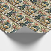 FLoral Teddy Bear Brief O Geschenkpapier (Ecke)