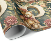 FLoral Teddy Bear Brief P Geschenkpapier (Rolleneckpunkt)