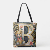 FLoral Teddy Bear Letter B Baby Tasche (Rückseite)