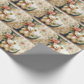 FLoral Teddy Bear Letter L Geschenkpapier (Ecke)