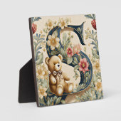 FLoral Teddy Bear Letter S Fotoplatte (Vorderseite)