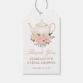 Floral Tee Party Brautparty Vielen Dank Geschenkanhänger (Vorderseite)