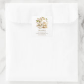 Floral Teekanne Tee Party Brautparty Vielen Dank Quadratischer Aufkleber (Tasche)
