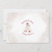 Floral Teepee Boho Adventure erwartet Baby Shower  Einladung (Rückseite)