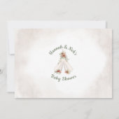 Floral Teepee Boho Adventure erwartet Baby Shower  Einladung (Rückseite)