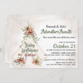 Floral Teepee Boho Adventure erwartet Baby Shower  Einladung (Vorne/Hinten)