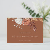 Floral Terracotta Bachelorette Wochenende Einladun Einladung (Stehend Vorderseite)