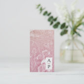 *~* Floral Terracotta Blume Color QR Logo Foto Visitenkarte (Stehend Vorderseite)