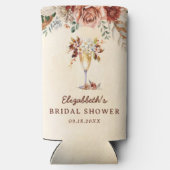 Floral Terracotta Boho Brautparty Selters Dosenkühler (Rückseite)