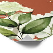 Floral Terracotta Engagement Party Begrüßung Poster (Ecke)