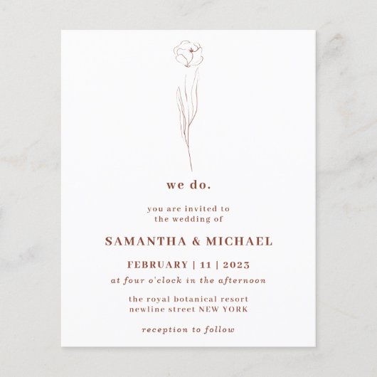 Floral Terracotta Indie Botanische wir machen Haus Flyer (Vorne)