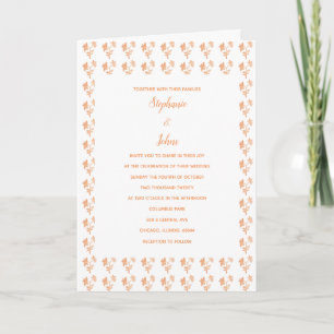 Floral Terracotta Muster Simple Boho Chic Hochzeit Einladung