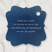 Floral Terracotta Navy Blue Boho Hochzeit Vielen D Geschenkanhänger (Rückseite)