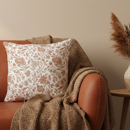 Floral Terracotta Toile Pattern Kissen