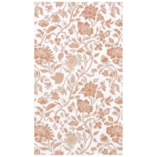 Floral Terracotta Toile Pattern Tischdecke (Vorderseite)