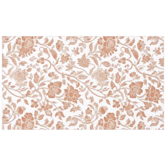Floral Terracotta Toile Pattern Tischdecke (Vorderseite (Horizontal))
