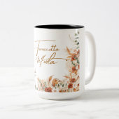 Floral Terracotta und Tequila Bridesmaid Tasse (VorderseiteRechts)