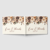 Floral Terracotta Wedding Gästebuch (Voll)